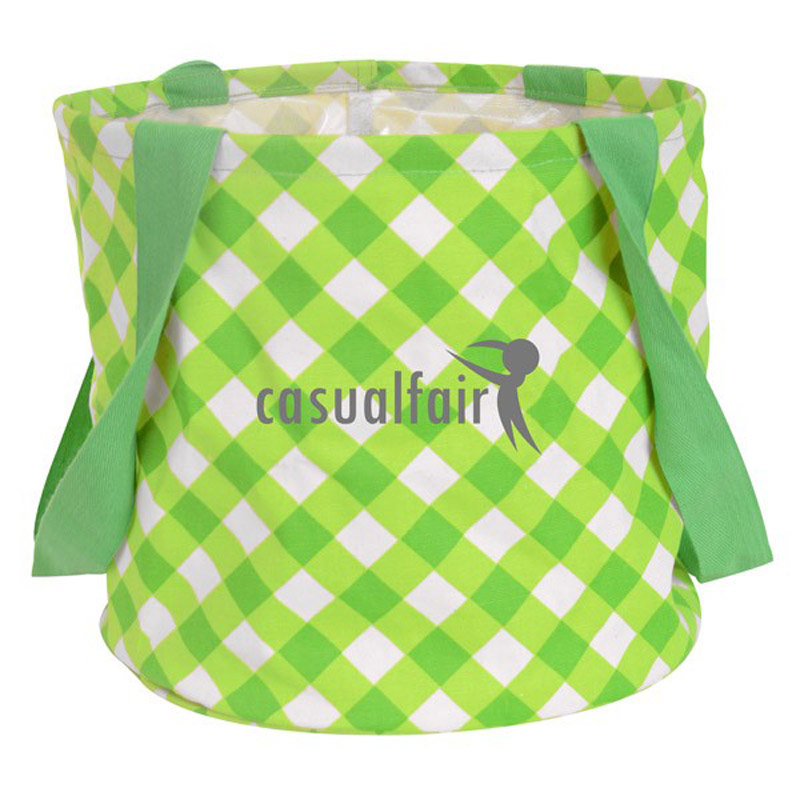 Large Printed Round Utility Tote