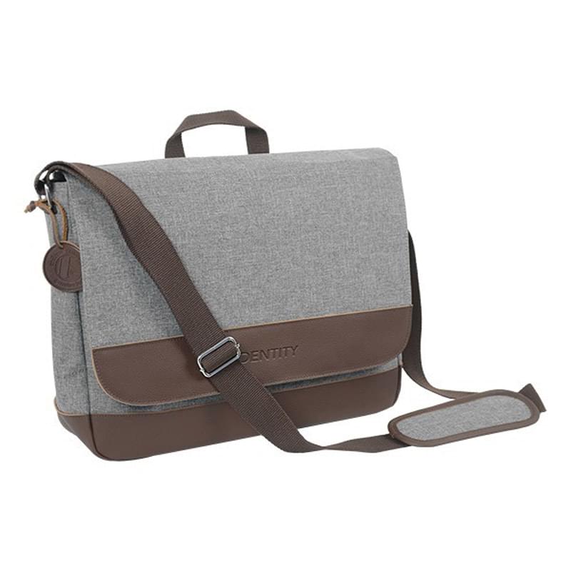 Leather Heathered Messenger Bag