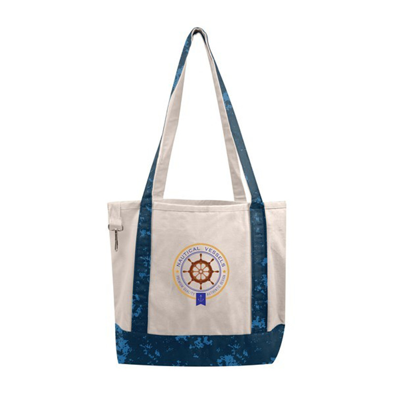 Distressed Printed Small Boat Tote